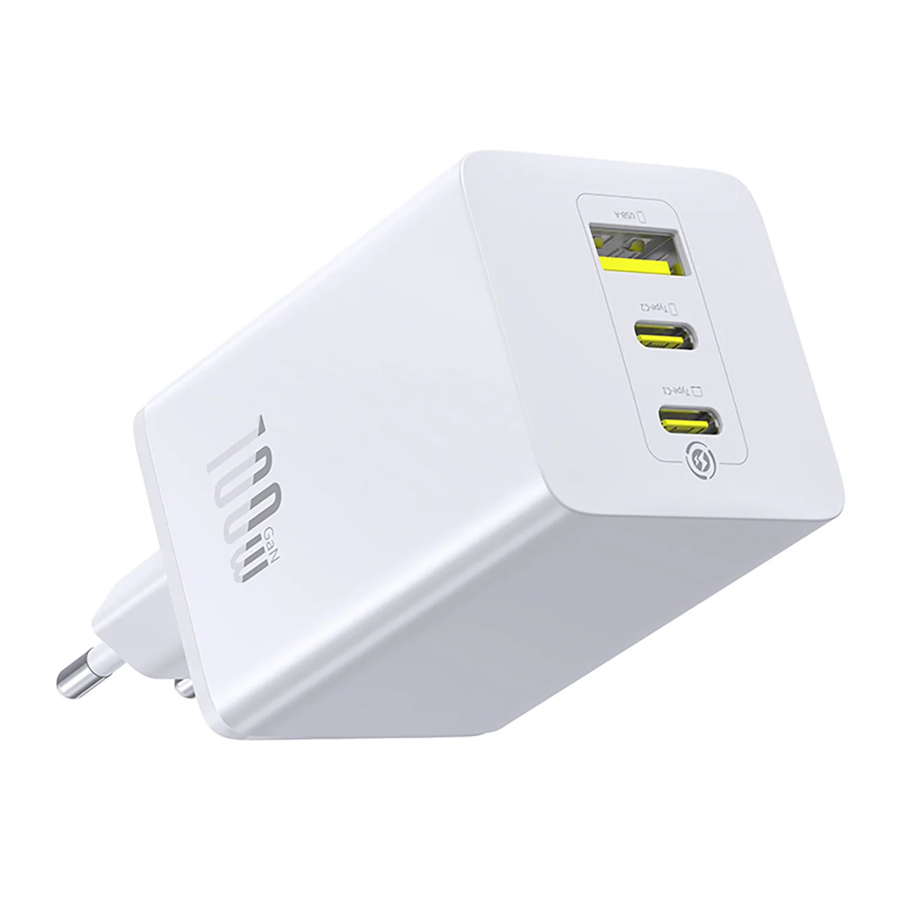 Baseus EnerFill FE11 Network Charger, 100W, 5A, 1 x USB-A - 2 x USB-C, White P10182102213-00 - Image 3