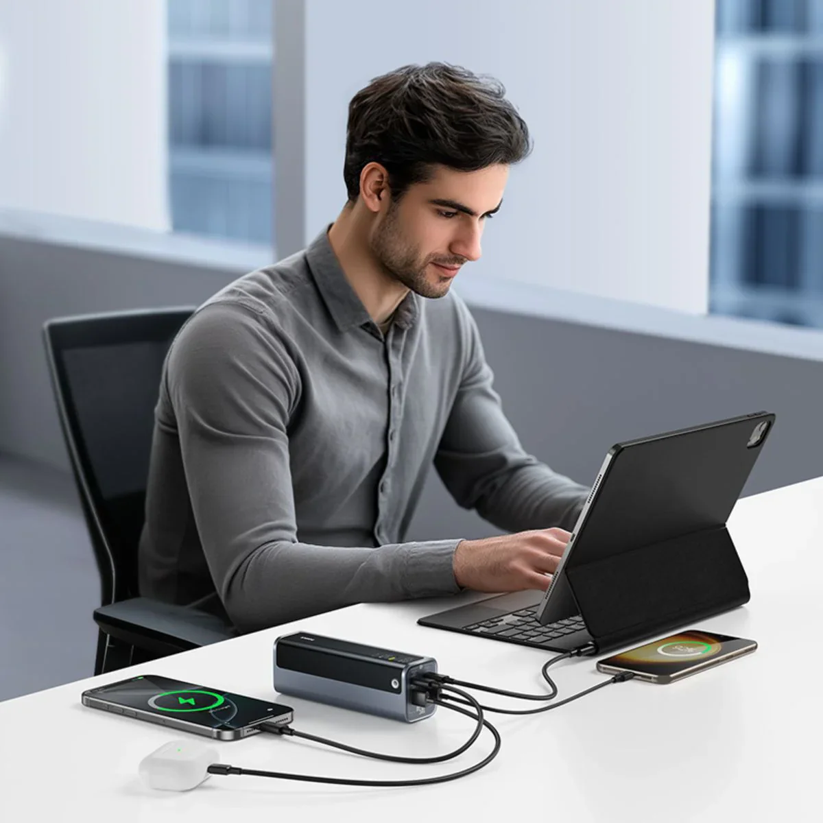 Baseus EnerGeek GP12 External Battery, 20800mAh, 145W, QC + PD, 2 x USB-A - 2 x USB-C, Gray P10082109813-00 - Image 10