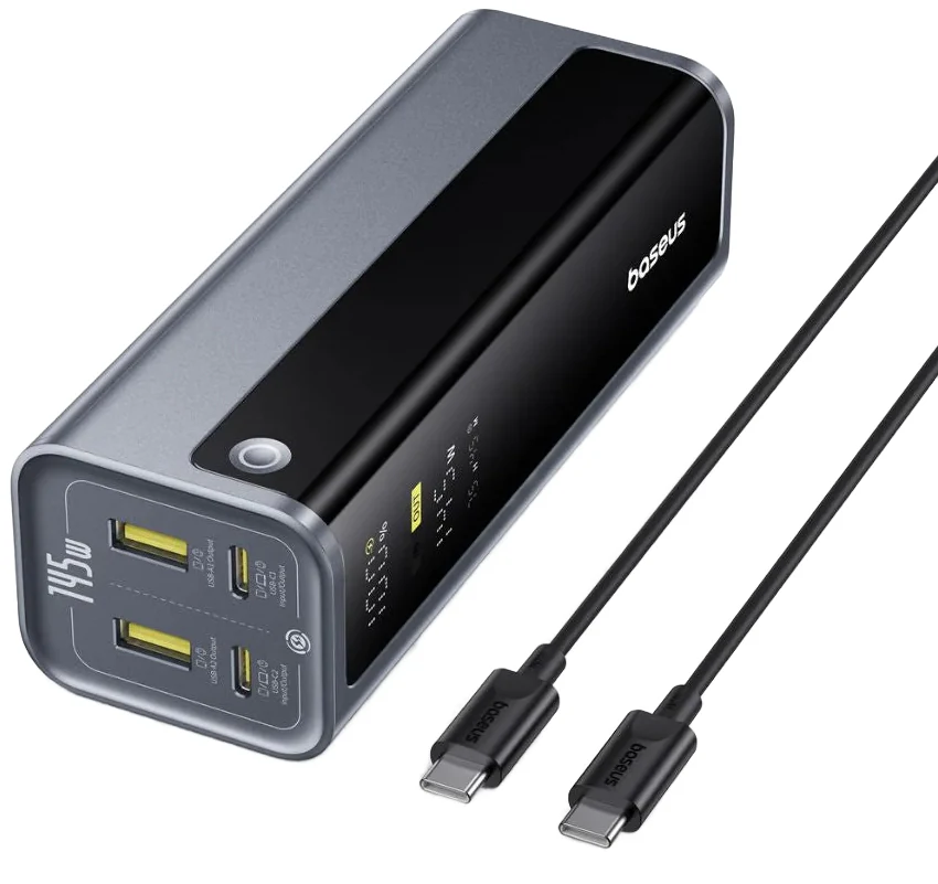 Baseus EnerGeek GP12 External Battery, 20800mAh, 145W, QC + PD, 2 x USB-A - 2 x USB-C, Gray P10082109813-00 - Image 2