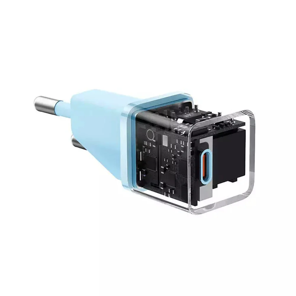 Baseus GaN Mini 1C Network Charger, 20W, 3A, 1 x USB-C, Blue CCGN050103 - Image 4