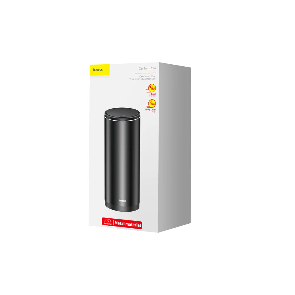 Baseus Gentleman Style Car Trash Bin with 30 Trash Bags, Black CRLJT-01 - Image 6