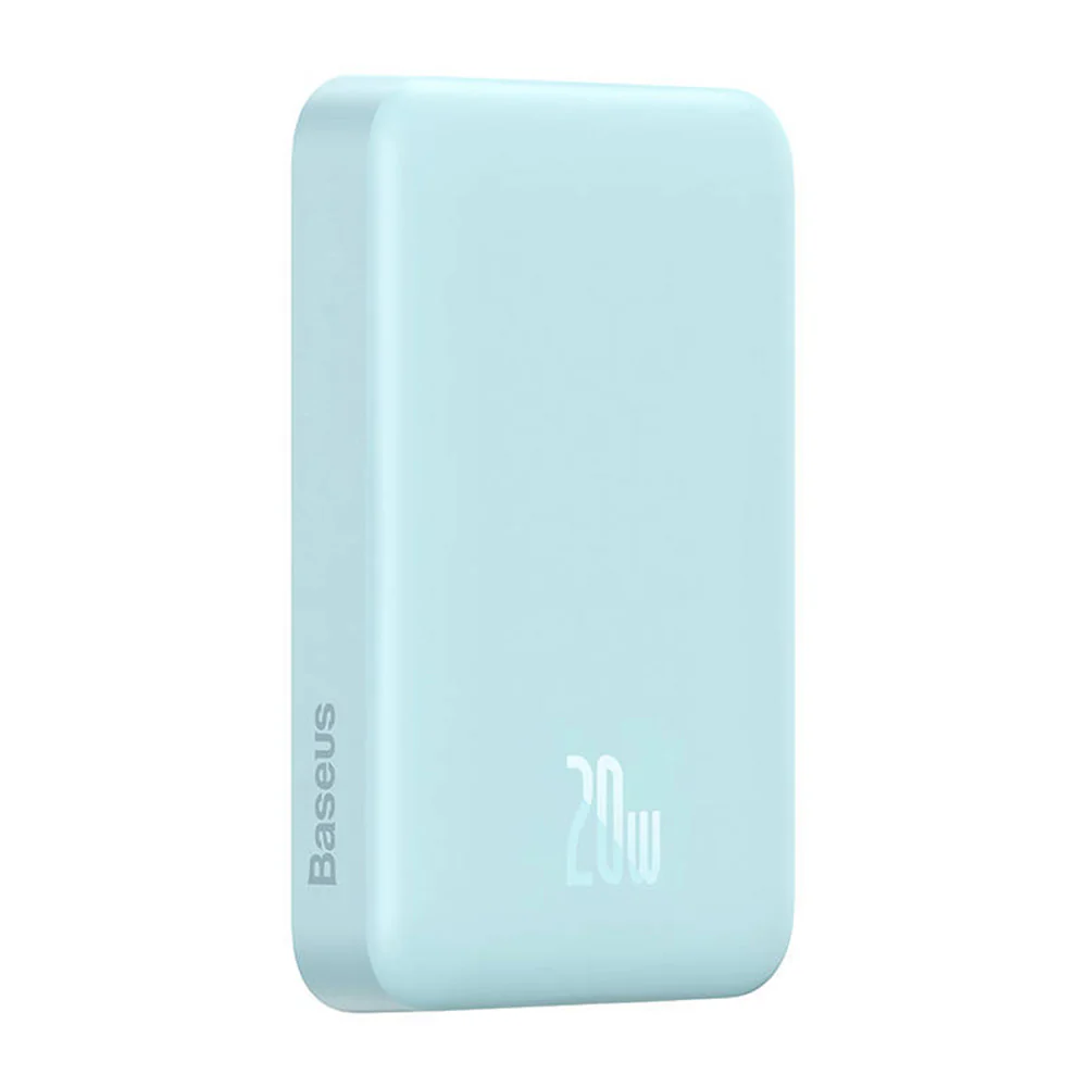 Baseus Magnetic Mini Wireless External Battery, 10000mAh, 20W, PD + FQI, 1 x QI - 1 x USB-C, Blue PPCX110103 - Image 3