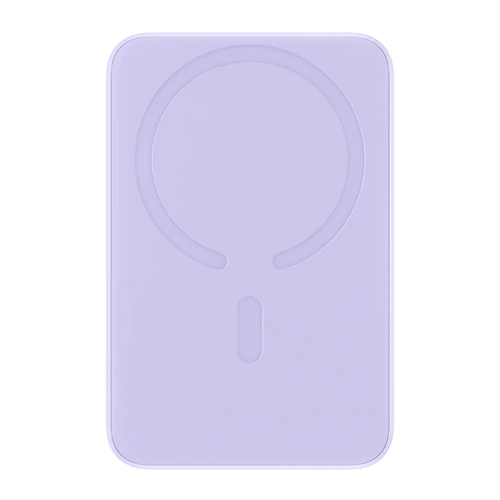 Baseus Magnetic Mini Wireless External Battery, 10000mAh, 20W, PD + FQI, 1 x QI - 1 x USB-C, Purple PPCX110105