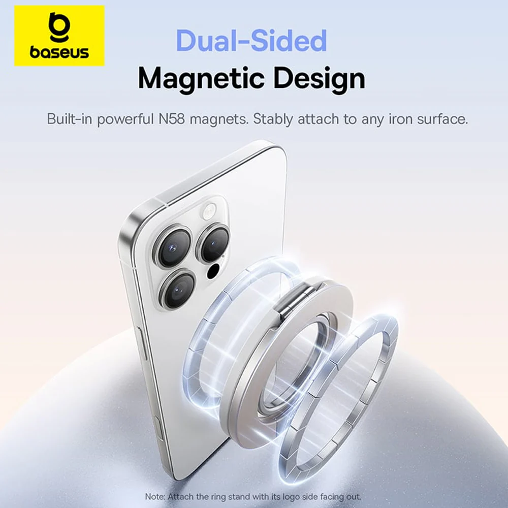 Baseus MagPro 3 Ring Holder, Universal, White Z0004803 - Image 3