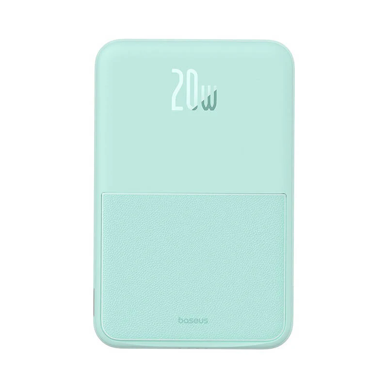Baseus MagPro PPCXZ05 Wireless External Battery, 5000mAh, 20W, PD + FQI, 1 x QI - 1 x USB-C, Green P10064101333-00 - Image 6