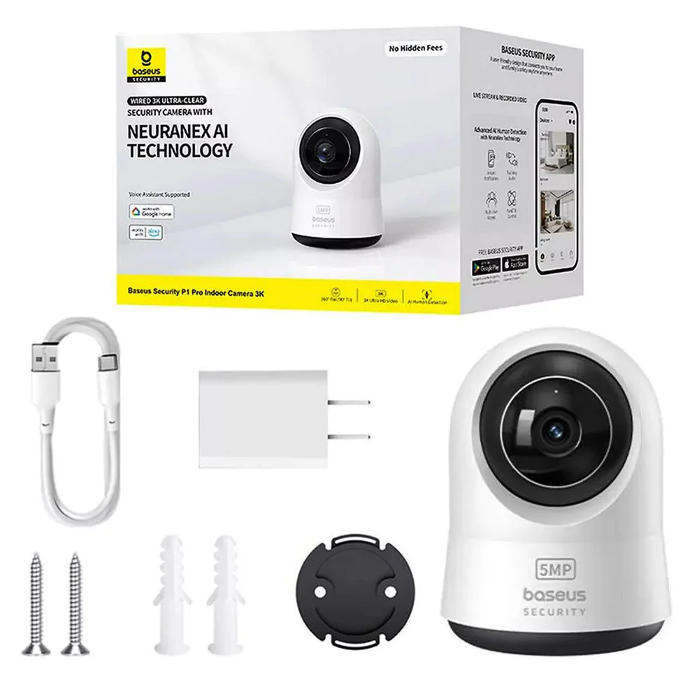 Baseus P1 Pro Surveillance Camera, Wi-Fi, 3K, Indoor S0TV022132 - Image 7