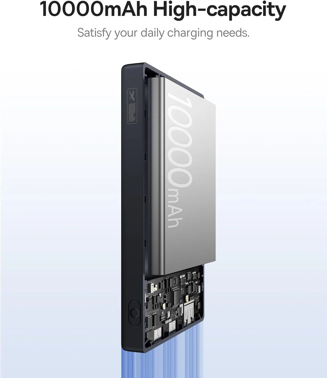 Baseus PicoGo External Battery, 10000mAh, 20W, QC + PD, 1 x USB-A - 2 x USB-C, White P10076801213-00 - Image 2