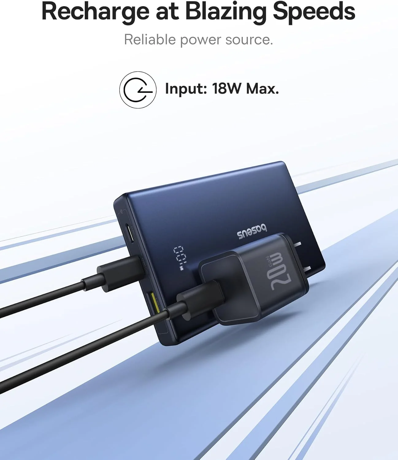 Baseus PicoGo External Battery, 10000mAh, 20W, QC + PD, 1 x USB-A - 2 x USB-C, White P10076801213-00 - Image 6