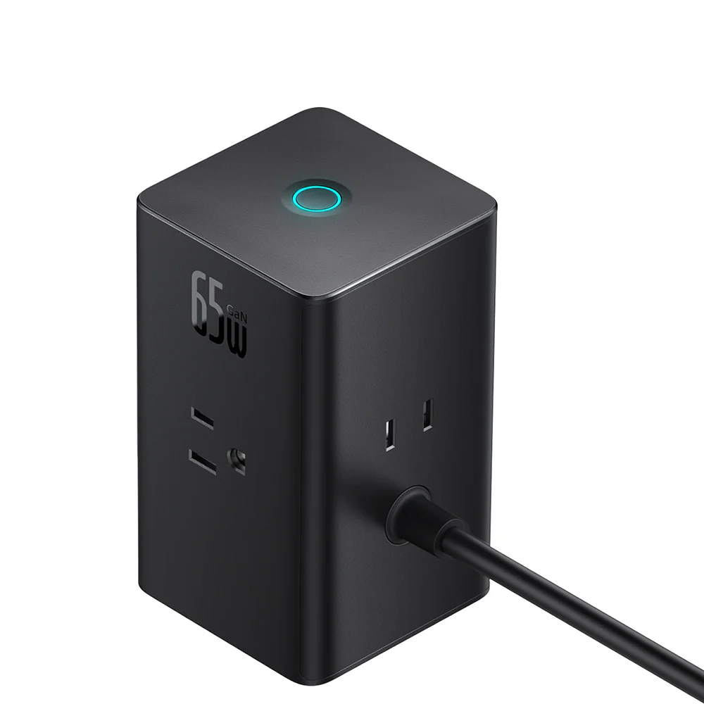 Baseus PowerCombo US Extension Cord, 3 x Outlets - 1 x USB-A - 2 x USB-C, Black PSLR000101 - Image 4
