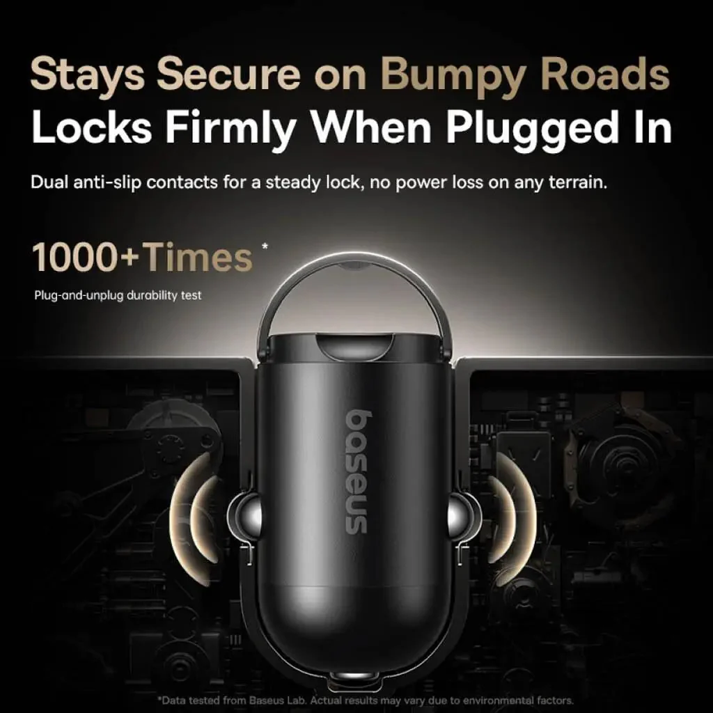 Baseus PrimeTrip VP2 Car Charger with USB-C Cable, 45W, 3A, 1 x USB-C, Black C0206800 - Image 7