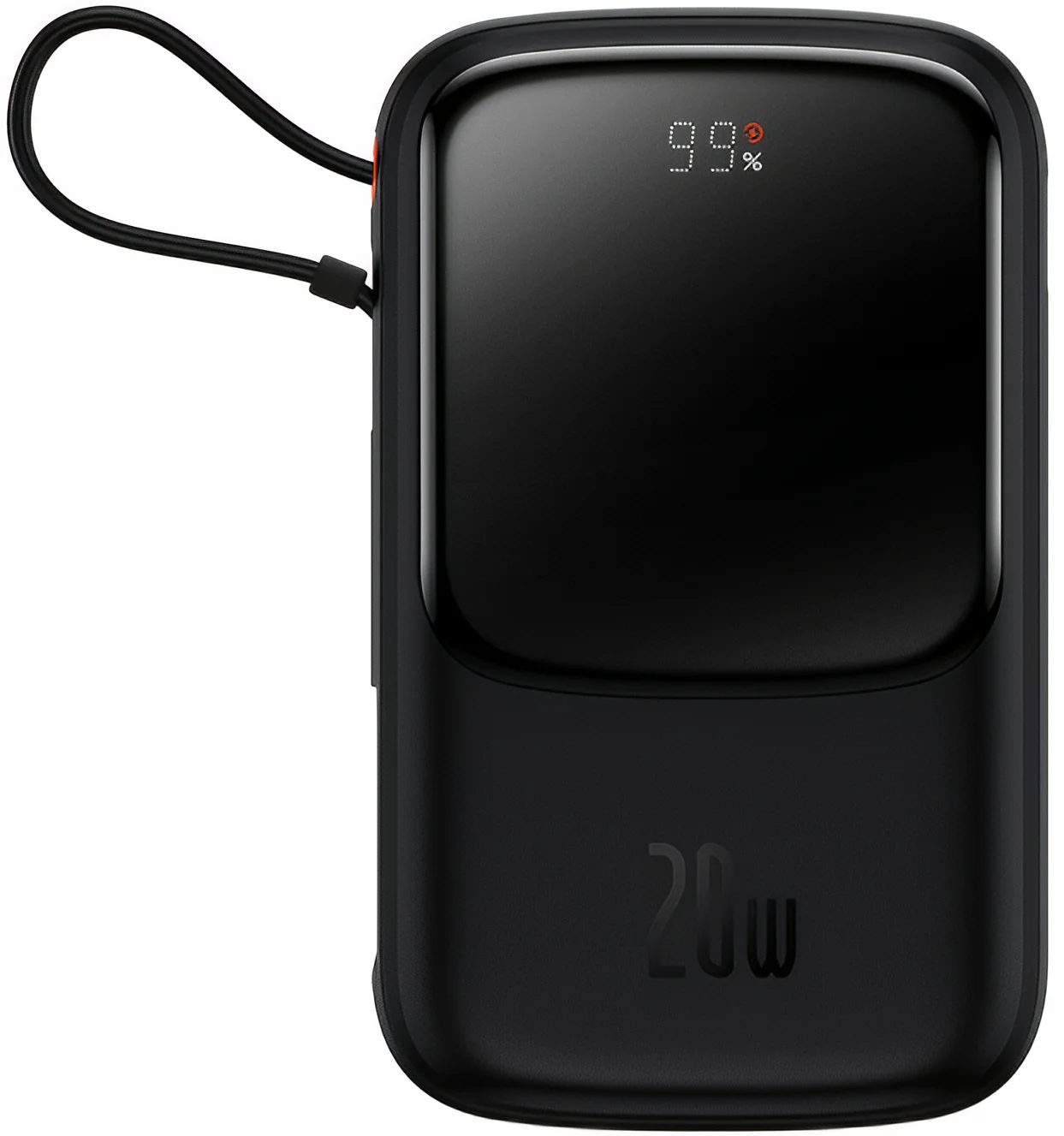 Baseus Qpow Pro External Battery, 20000mAh, 20W, QC + PD, 1 x Lightning - 1 x USB-A - 1 x USB-C, Black PPQD060201