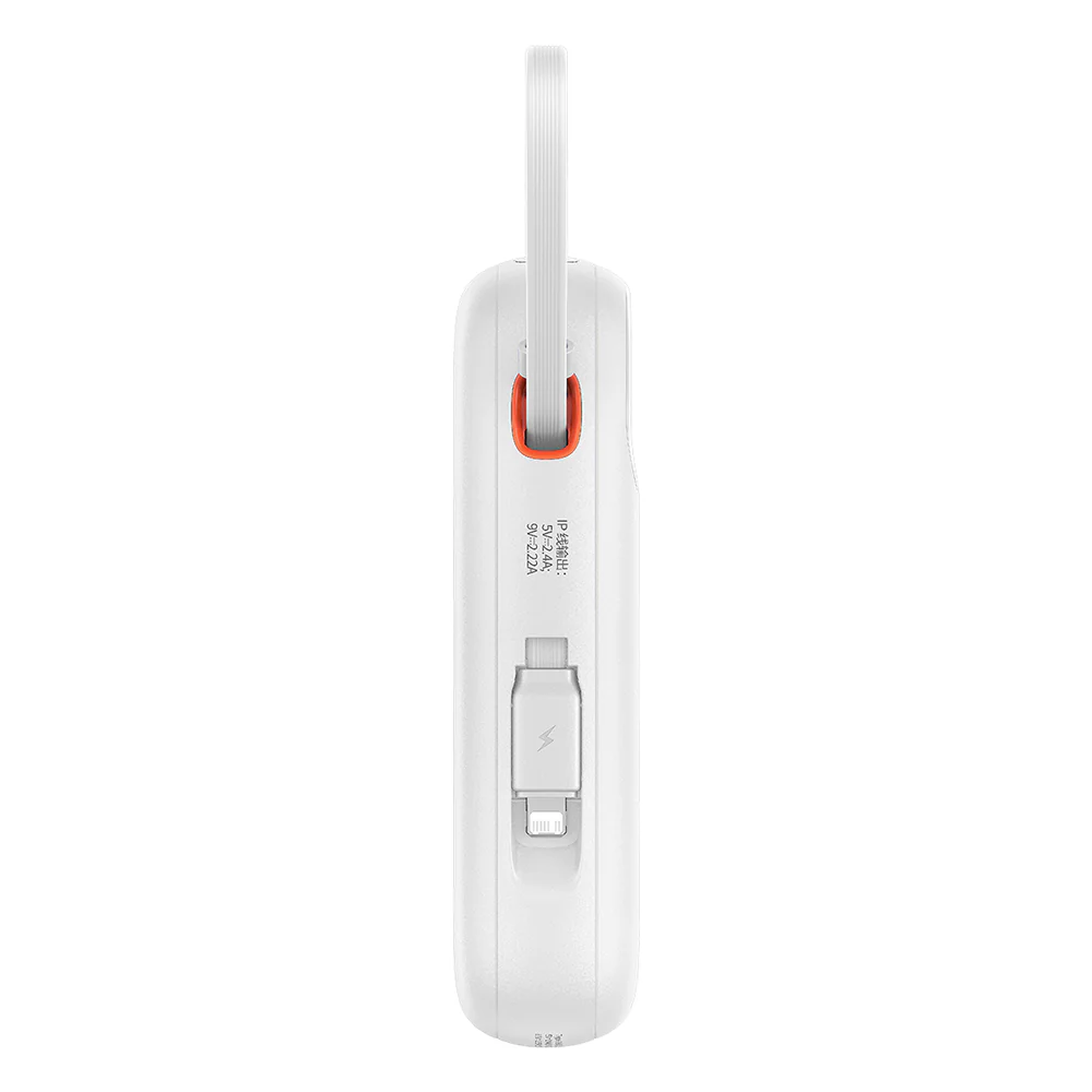 Baseus Qpow2 External Battery, 20000mAh, 22.5W, QC + PD, 1 x Lightning - 1 x USB-A - 2 x USB-C, White P10055002223-00 - Image 4