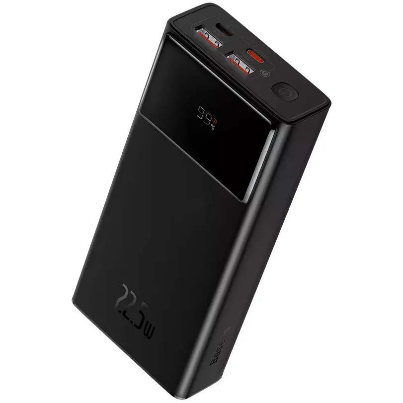 Baseus Star Lord External Battery, 30000mAh, 22.5W, QC + PD, 1 x USB-C - 2 x USB-A, Black PPXJ080101 - Image 2