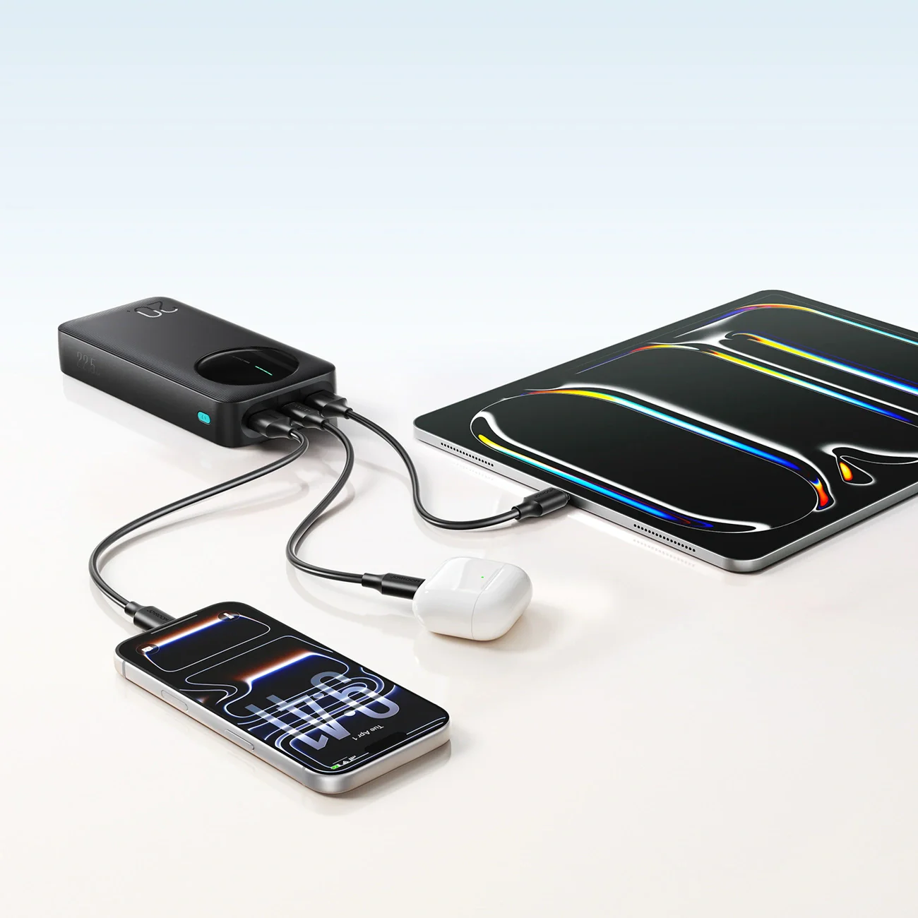 Joyroom JR-PBF14 Pro External Battery, 20000mAh, 22.5W, QC + PD, 1 x USB-C - 2 x USB-A, Black - Image 13