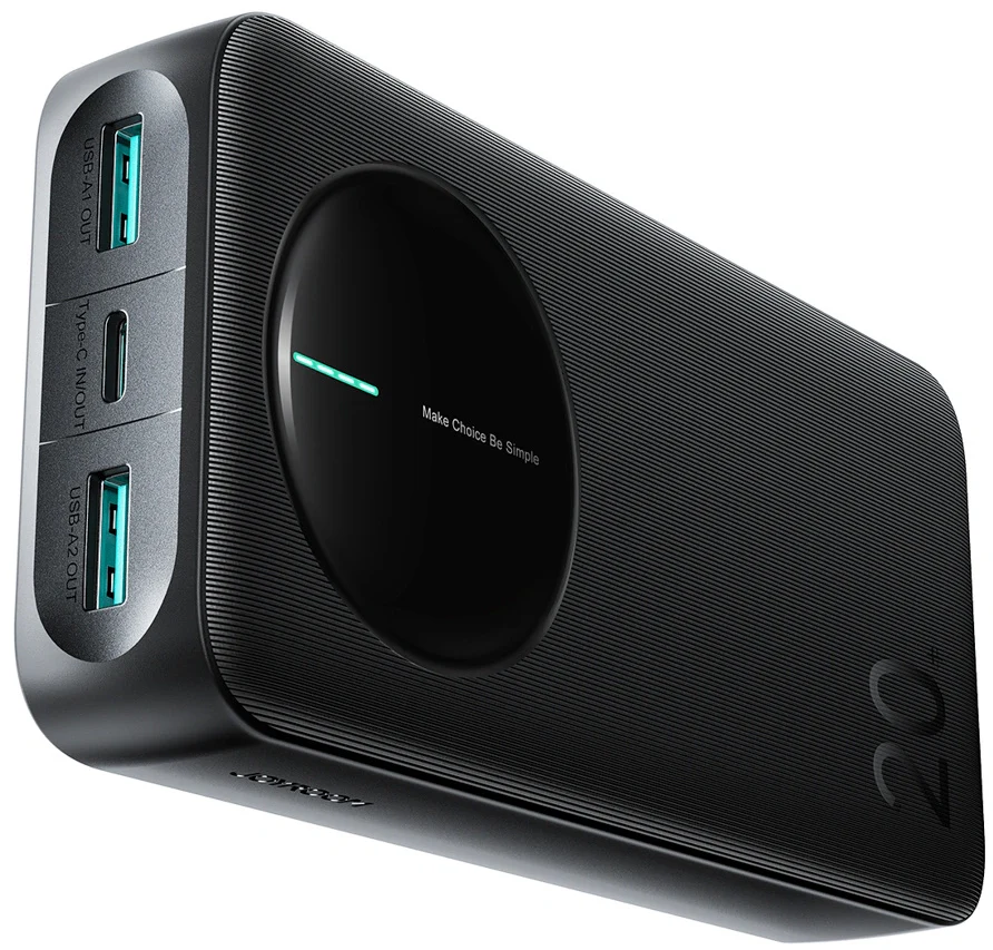 Joyroom JR-PBF14 Pro External Battery, 20000mAh, 22.5W, QC + PD, 1 x USB-C - 2 x USB-A, Black - Image 3