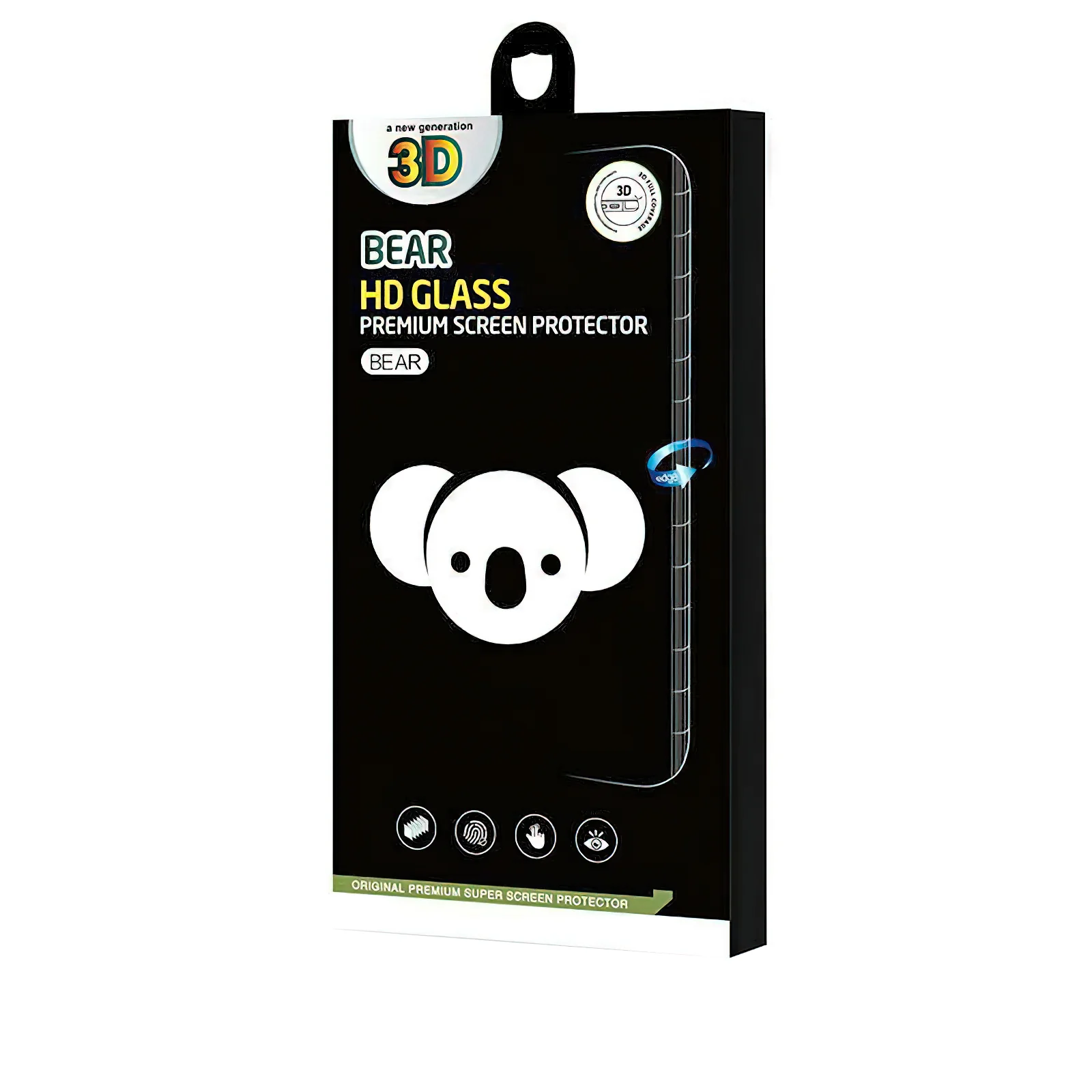 Bear HD Screen Protector Film for Oppo Reno14 F / Reno14, Tempered Glass, Full Glue, Black - Image 6