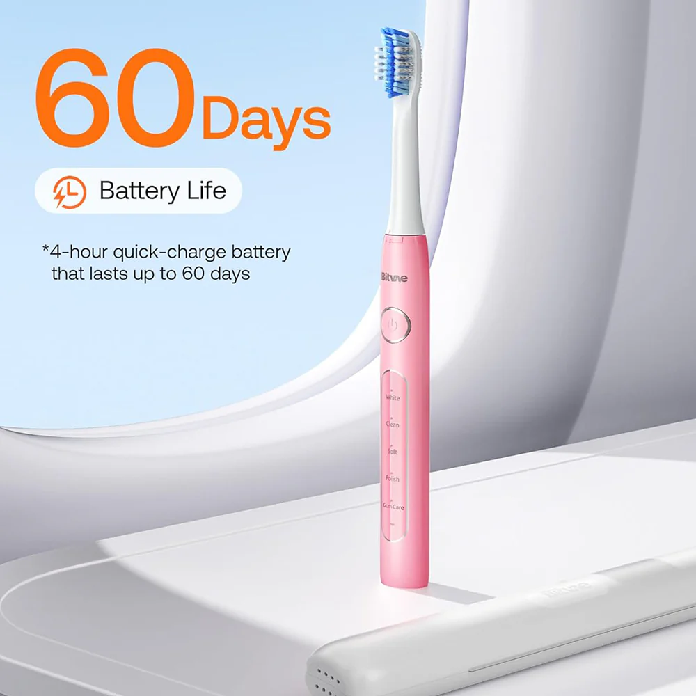Bitvae D2 Electric Toothbrush, Pink - Image 3