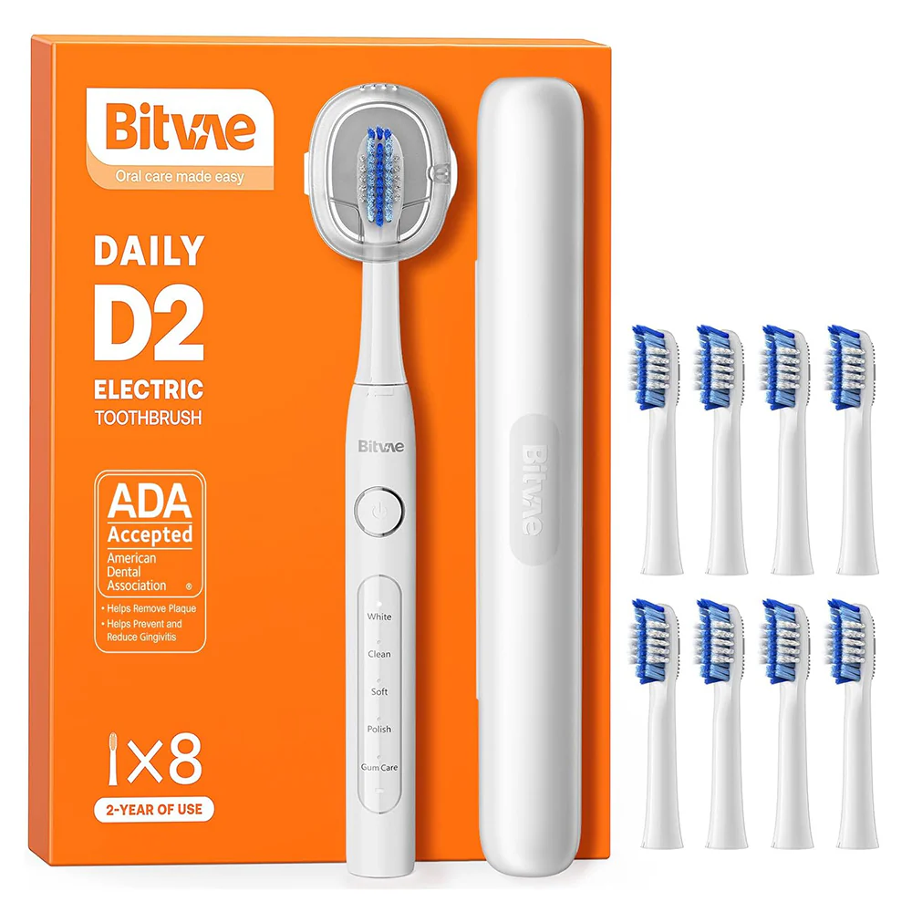 Bitvae D2 Electric Toothbrush, White