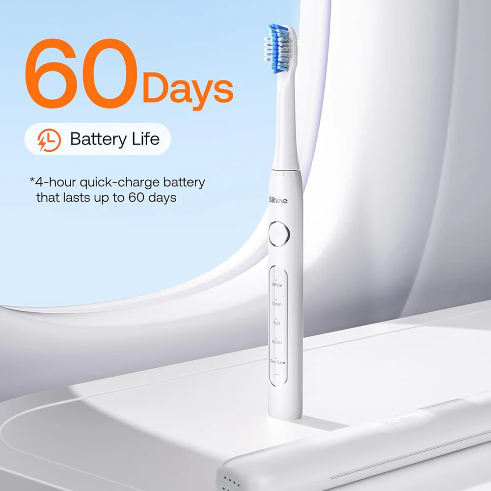 Bitvae D2 Electric Toothbrush, White - Image 2