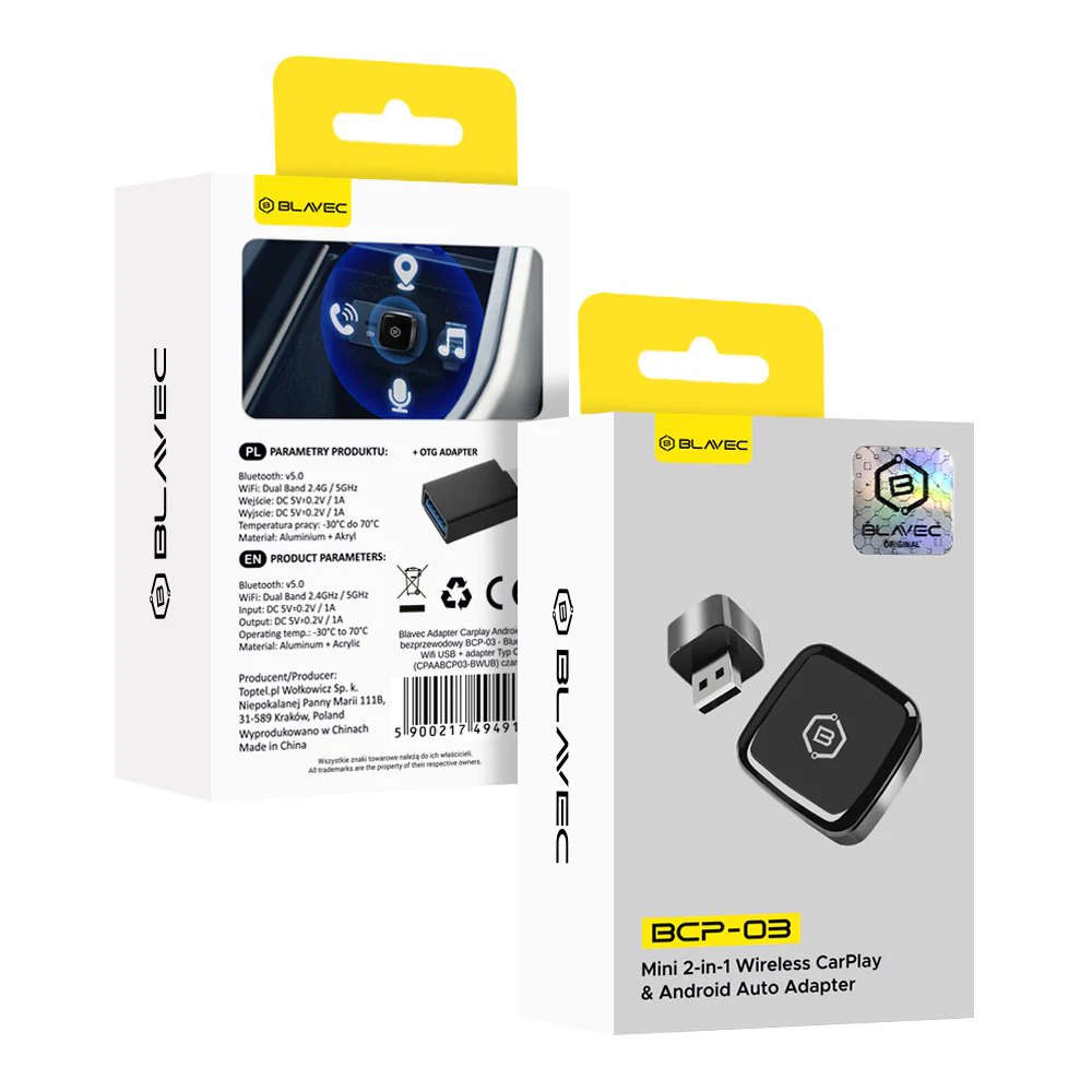 Blavec BCP-03 Wireless Carplay / Android Auto Adapter for Apple iPhone / Android Series - Image 4