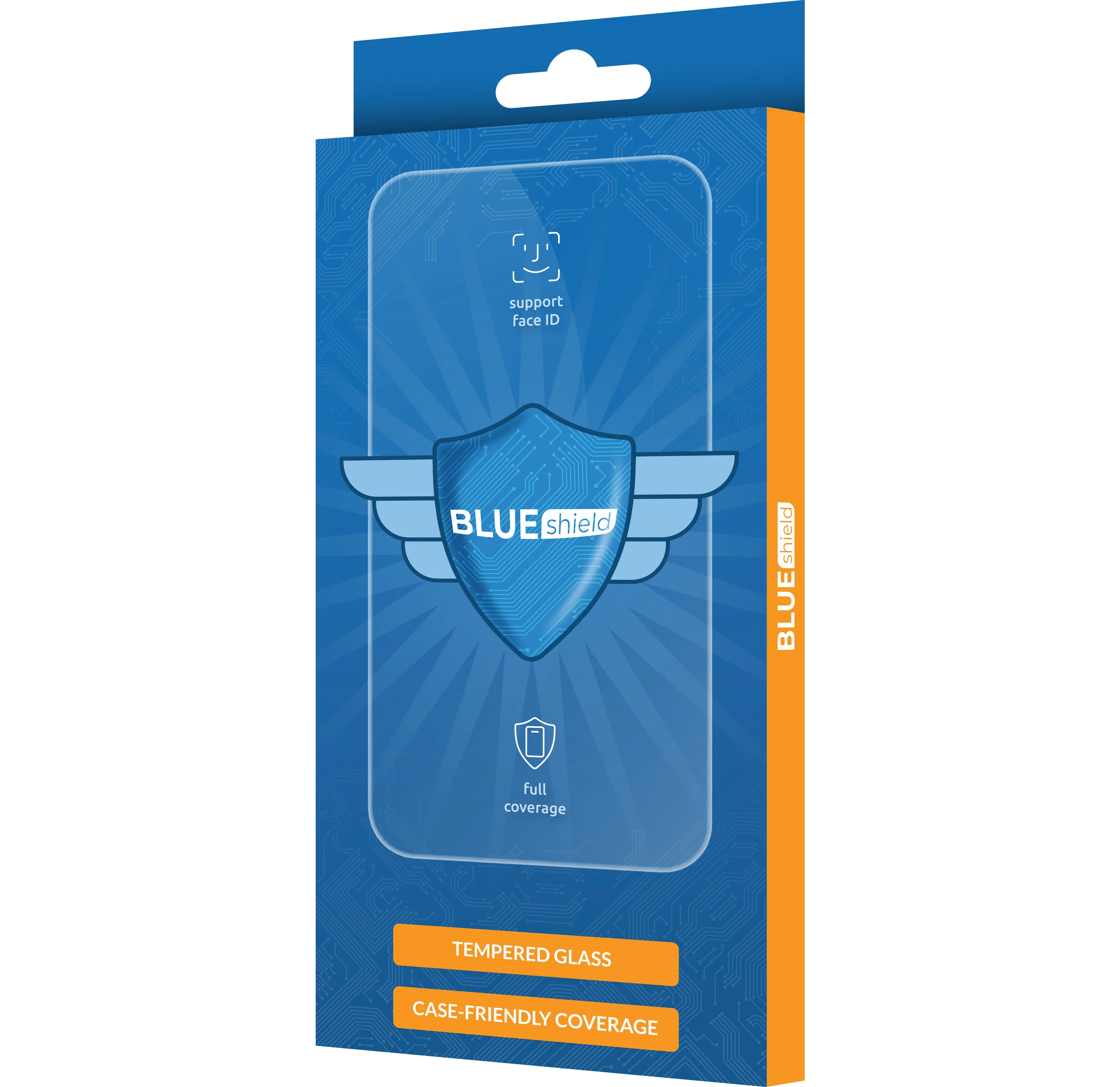 Blue Shield Screen Protector for Honor X5c Plus, Tempered Glass, Full Glue, Case Friendly, Black