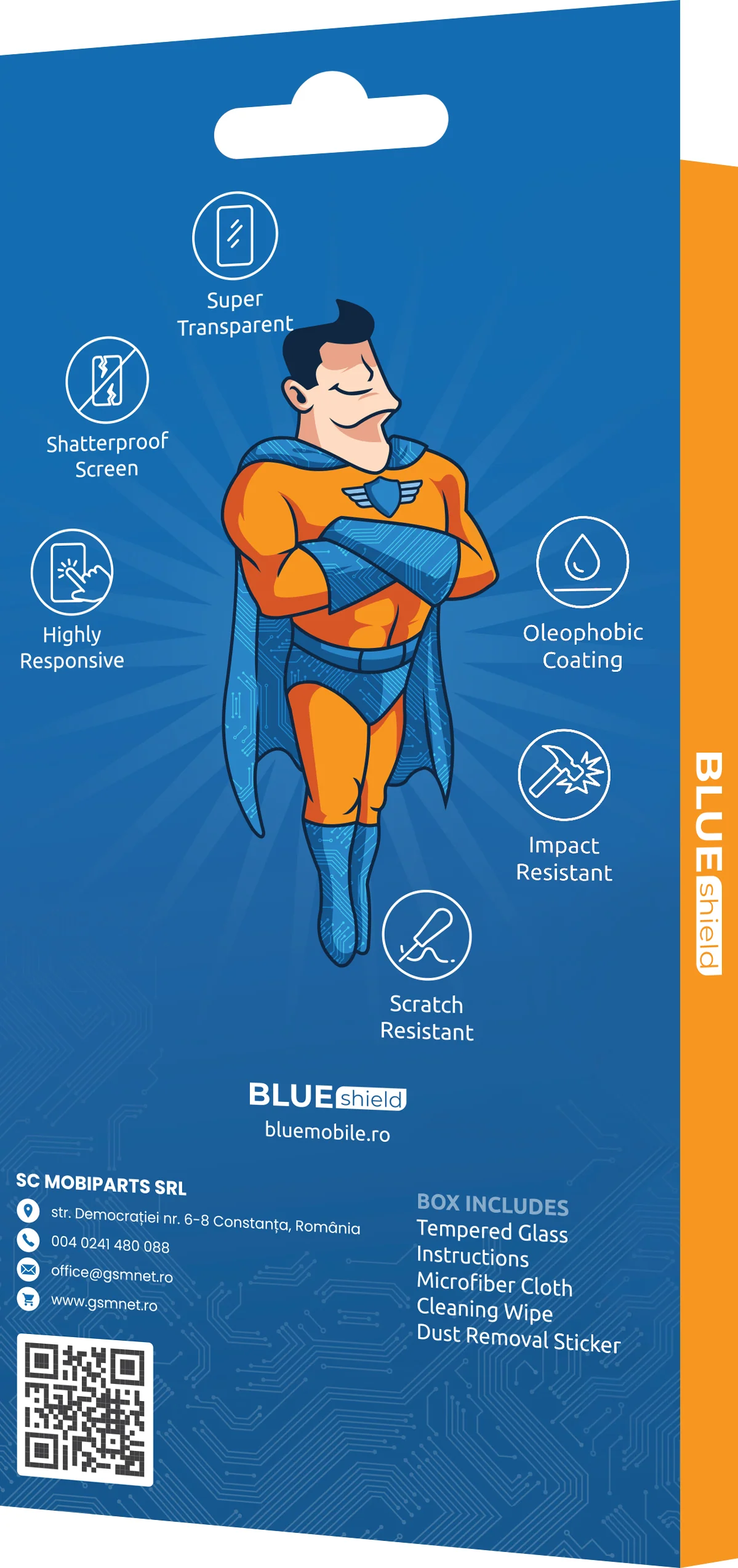 Blue Shield Screen Protector for Motorola Edge 60 Pro, Tempered Glass, Edge Glue, Case Friendly, Black - Image 2