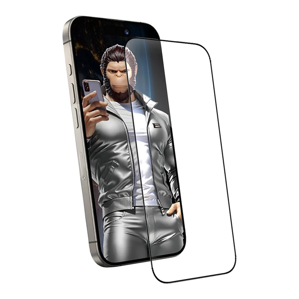 Blueo Anti-Static HD Screen Protector Film for Apple iPhone 12 / 12 Pro, Tempered Glass, Full Glue, Black - Image 3
