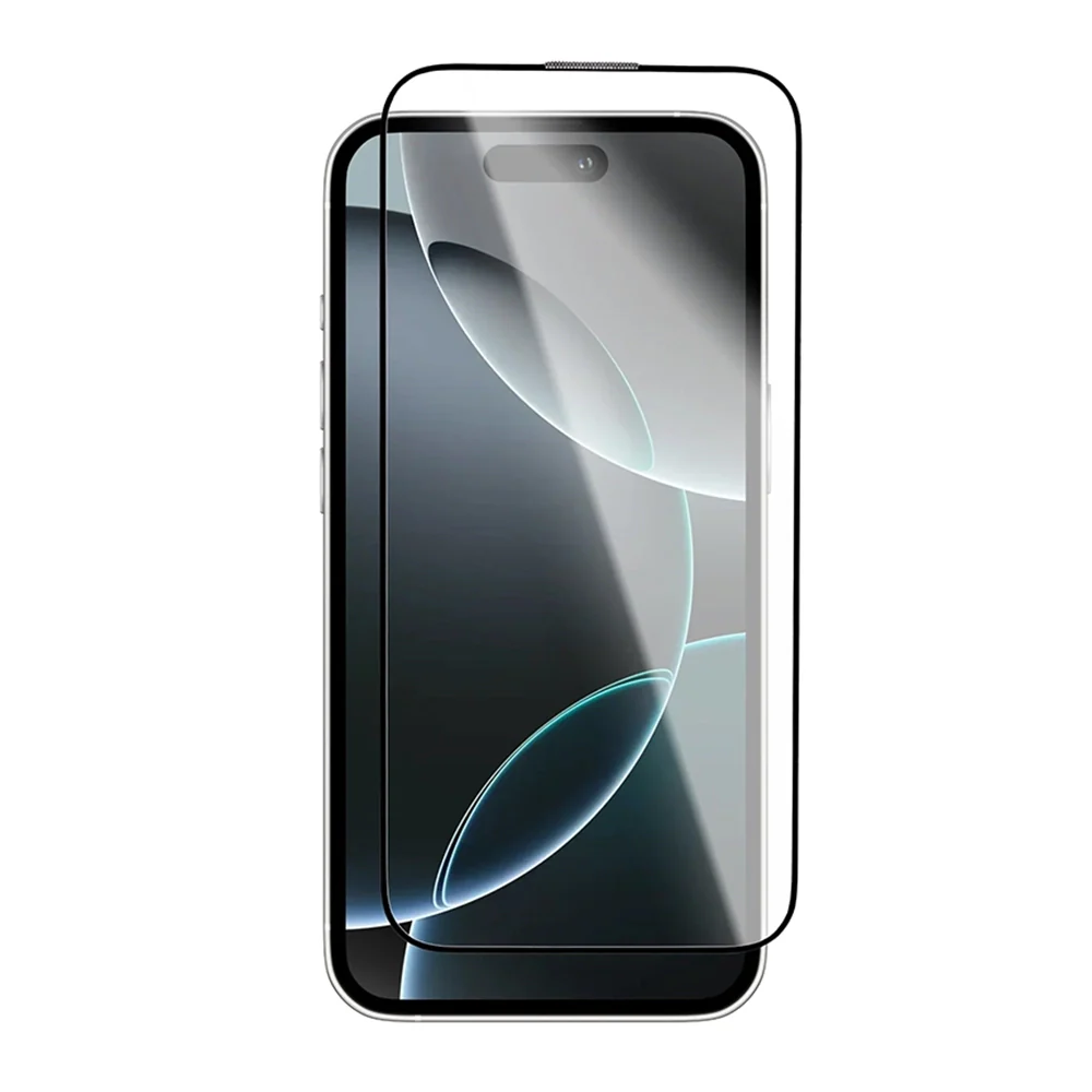 Blueo Crystal Anti-Scratch Screen Protector for Apple iPhone 16 Pro, Tempered Glass, Full Glue, Black - Image 5