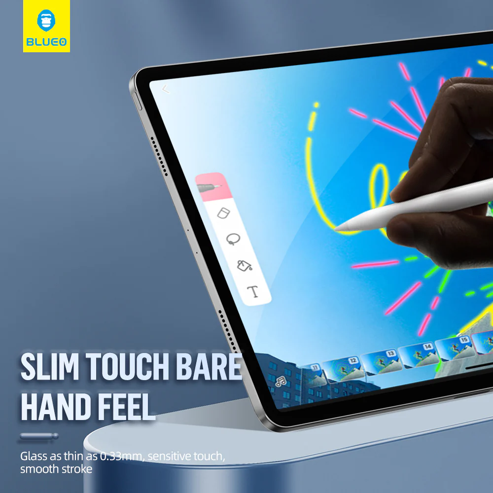 Blueo HD Applicator Pro Screen Protector Film for Apple iPad 10.2 (2021) / 10.2 (2020) / 10.2 (2019), Tempered Glass, Full Glue - Image 4
