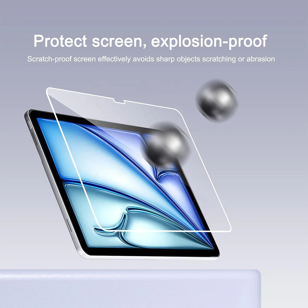 Blueo HD Screen Protector Film for Apple iPad Air 11 (2024), Tempered Glass, Full Glue - Image 7