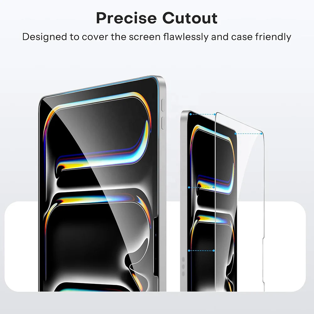 Blueo HD Screen Protector Film for Apple iPad Air 13 (2024), Tempered Glass, Full Glue - Image 9