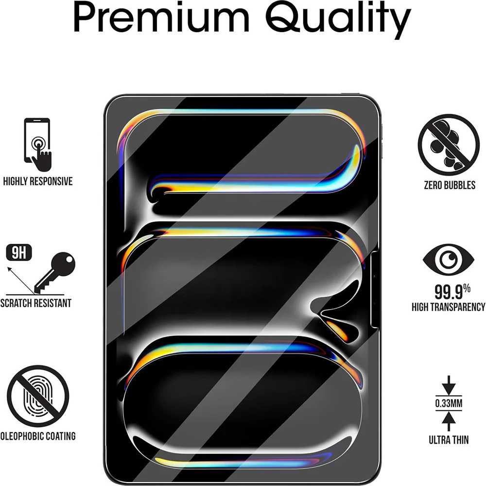 Blueo HD Screen Protector Film for Apple iPad Air (2022) / Pro 11 (2021) / Air (2020) / Pro 11 (2020), Tempered Glass, Full Glue - Image 15