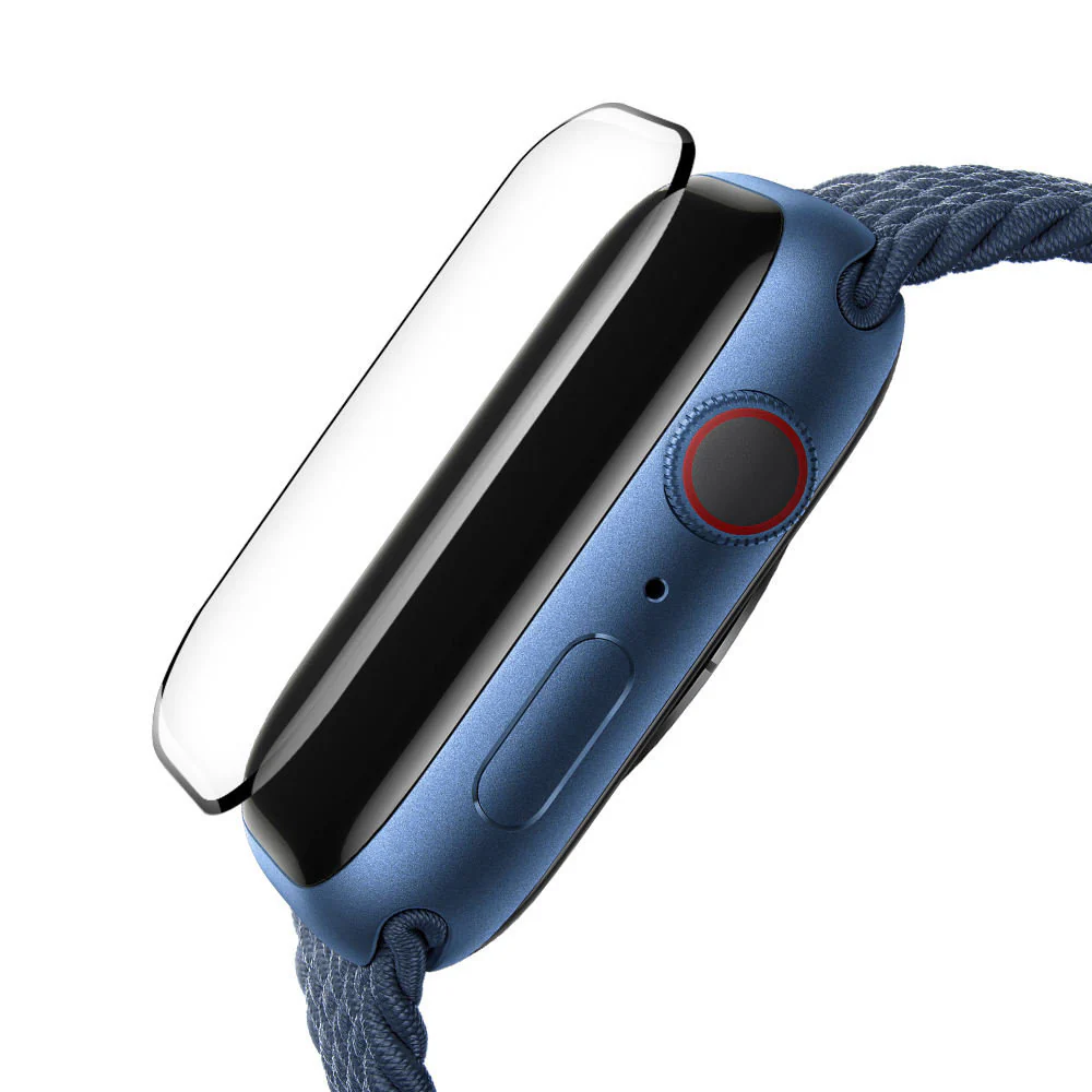 Blueo High Molecule Protective Film for Apple Watch 10 46mm Series, Tempered Glass, Black - Image 3