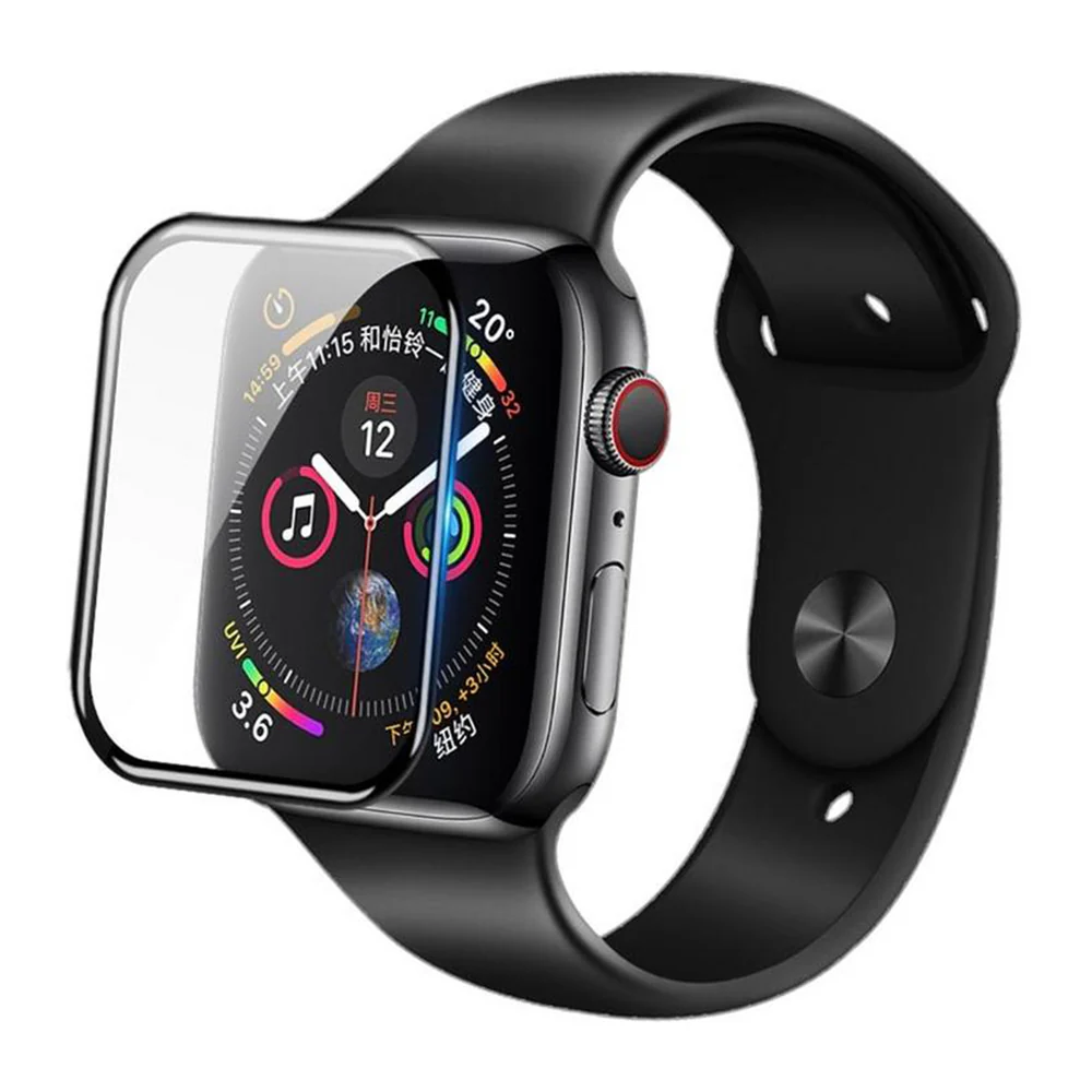 Blueo High Molecule Protective Film for Apple Watch Series 10 42mm, Tempered Glass, Black - Image 6