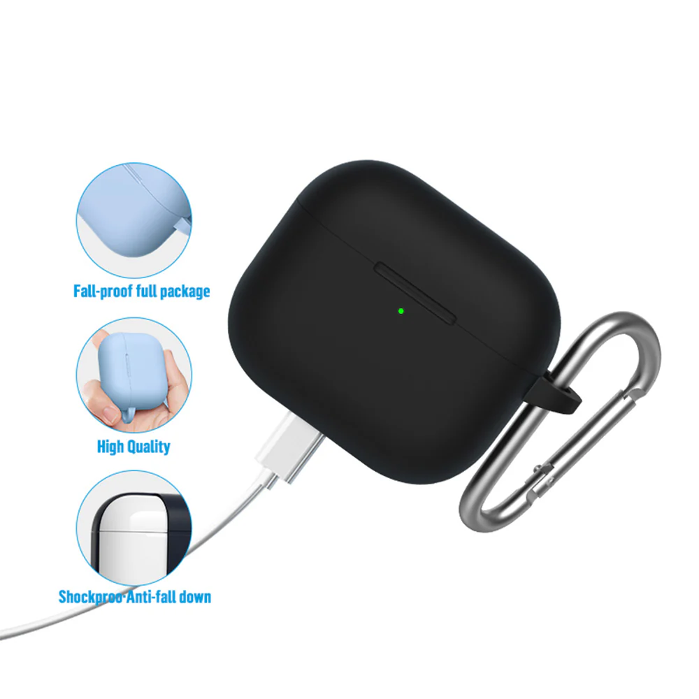 Blueo Liquid Case for Apple AirPods 3, Black - Image 4