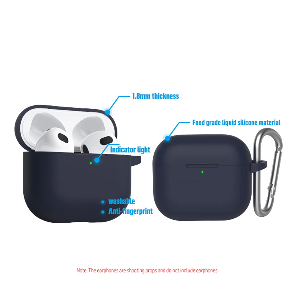 Blueo Liquid Case for Apple AirPods 3, Blue - Image 4