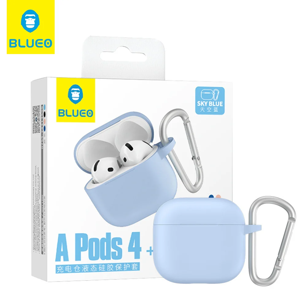 Blueo Liquid Case for Apple AirPods 4, Blue - Image 3