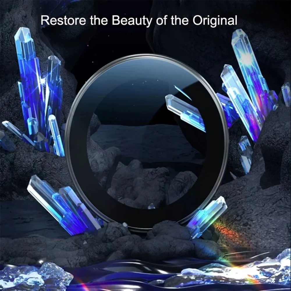 Blueo Sapphire Crystal Rear Camera Protective Film for Apple iPhone 14 Pro Max / 14 Pro, Tempered Glass, Black - Image 6