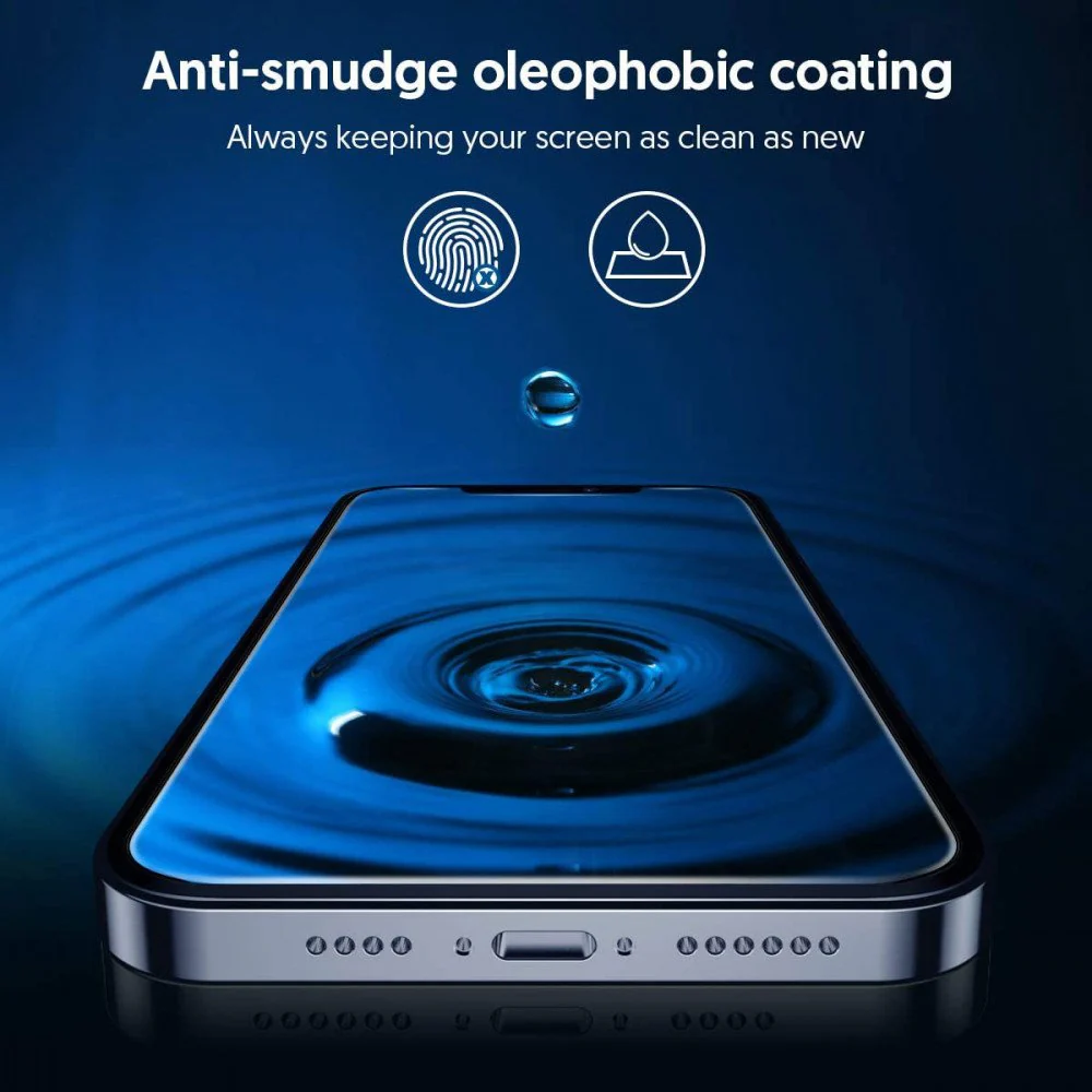 Blueo Silk HD Screen Protector Film for Apple iPhone 13 Pro Max, Tempered Glass, Full Glue, Set of 5 pieces, 2.5D, Black - Image 5