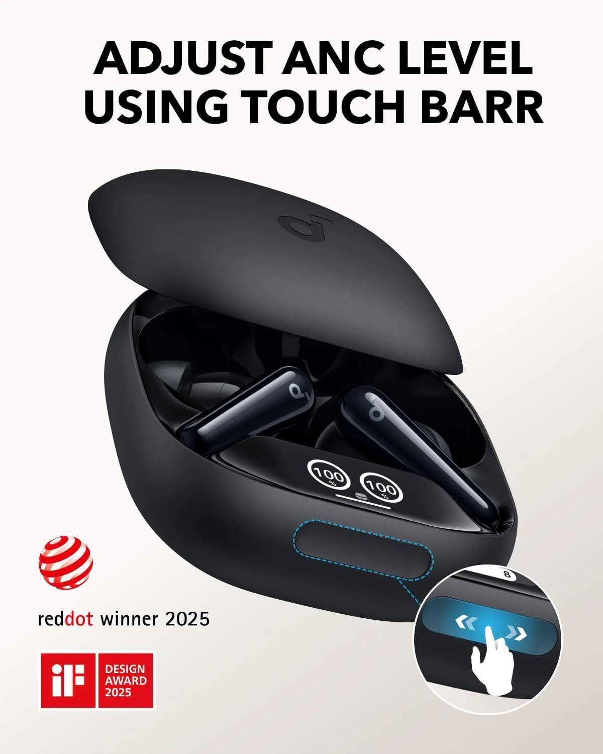 Bluetooth Handsfree Anker SoundCore Liberty 4 Pro, TWS, ANC, Black A3954G11 - Image 2