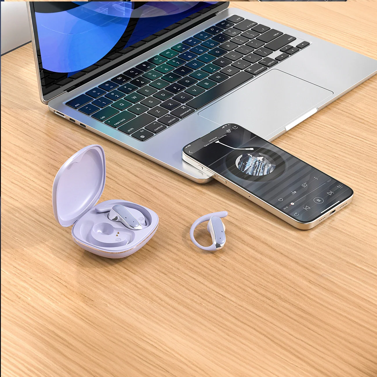 Bluetooth Handsfree Dudao U17Z, TWS, Purple - Image 3