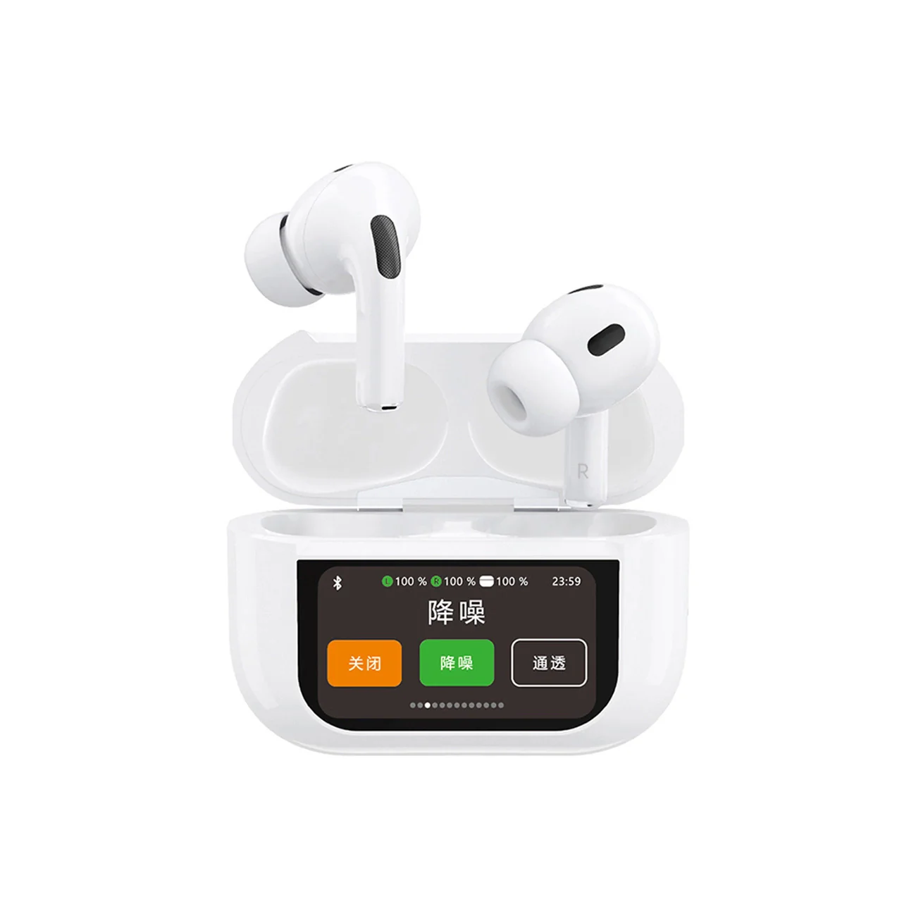 Bluetooth Handsfree Dudao U19 Display, TWS, White - Image 2