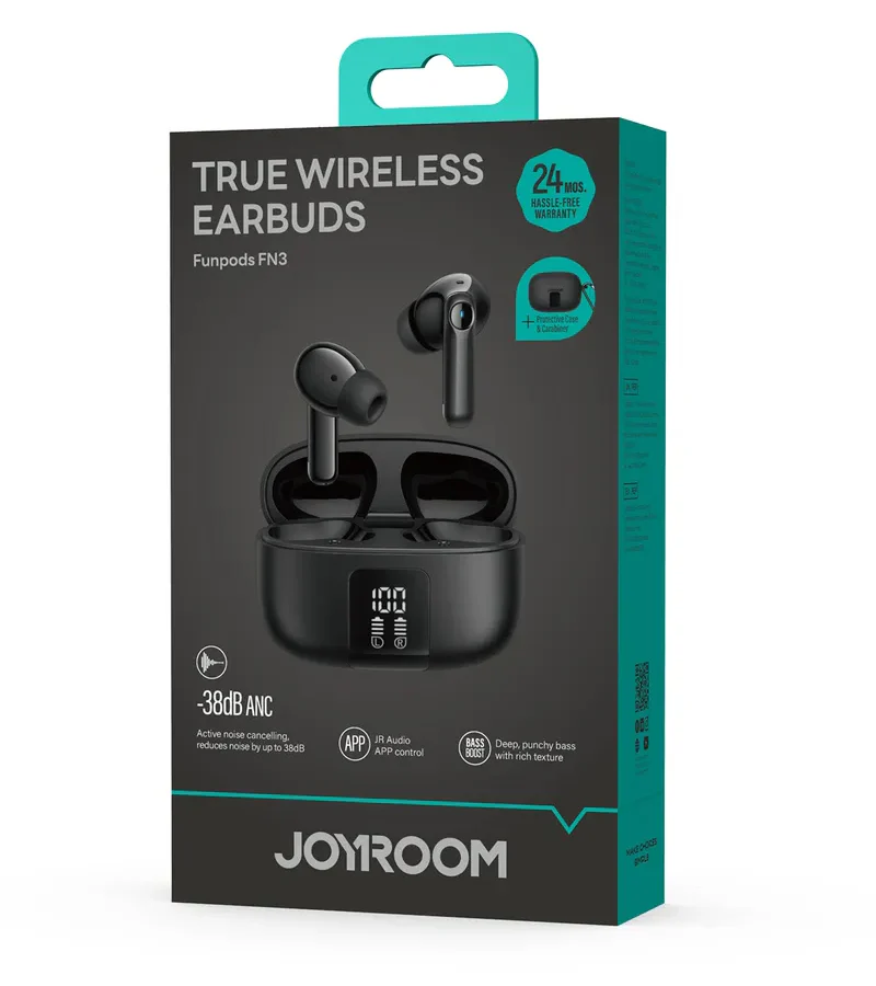 Bluetooth Handsfree Joyroom Funpods JR-FN3, TWS, ANC, Black - Image 7