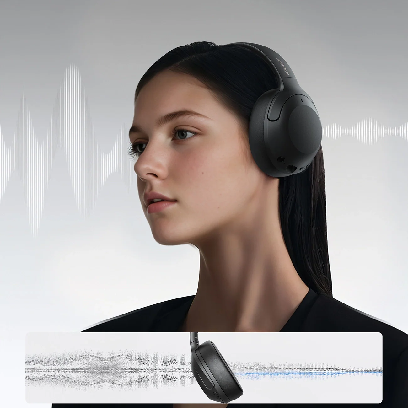 Bluetooth Handsfree Joyroom JR-JH2, A2DP, ANC, Black - Image 8