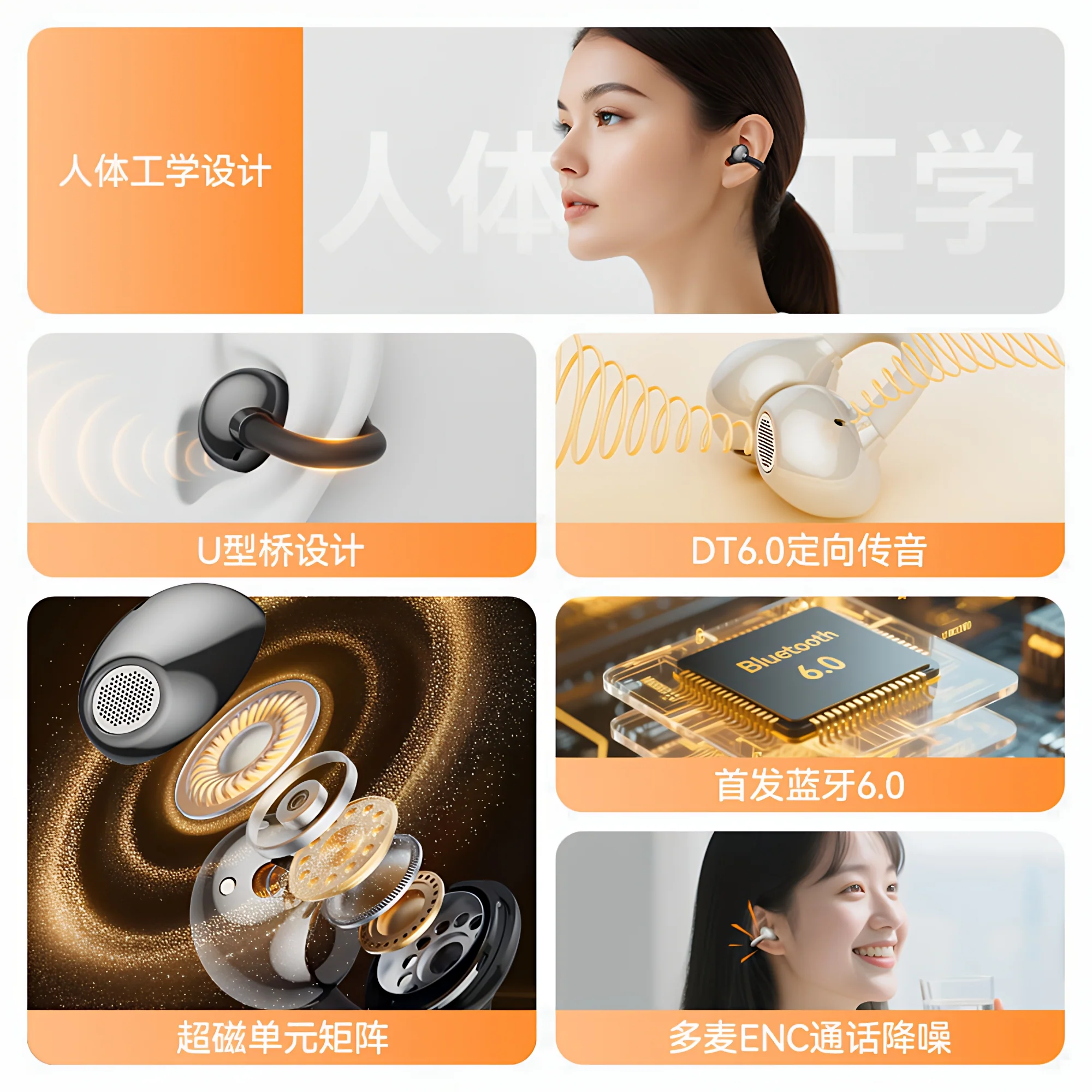 Bluetooth Handsfree Monster AirClip AC200, TWS, Black - Image 4
