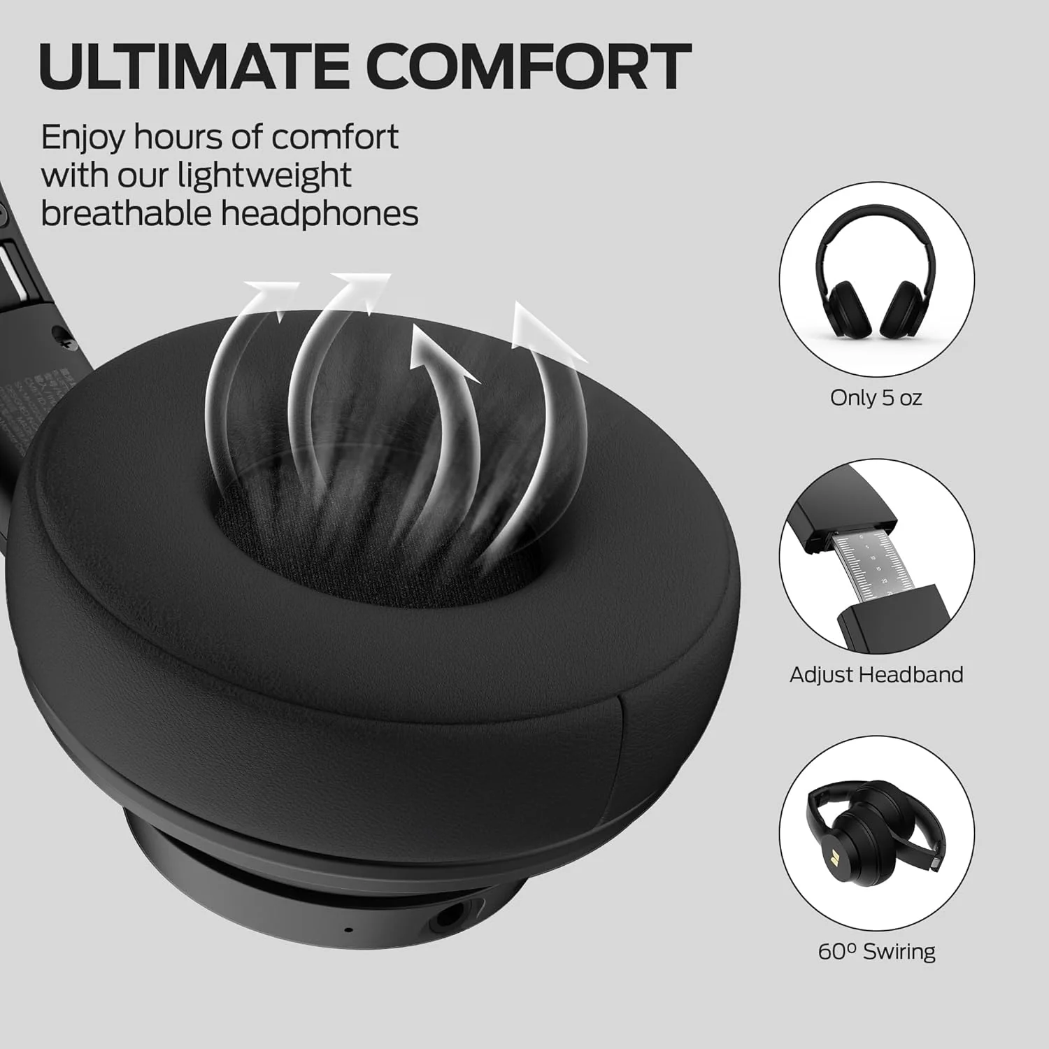 Bluetooth Handsfree Monster Mission 100, MultiPoint, A2DP, ANC, Black - Image 3