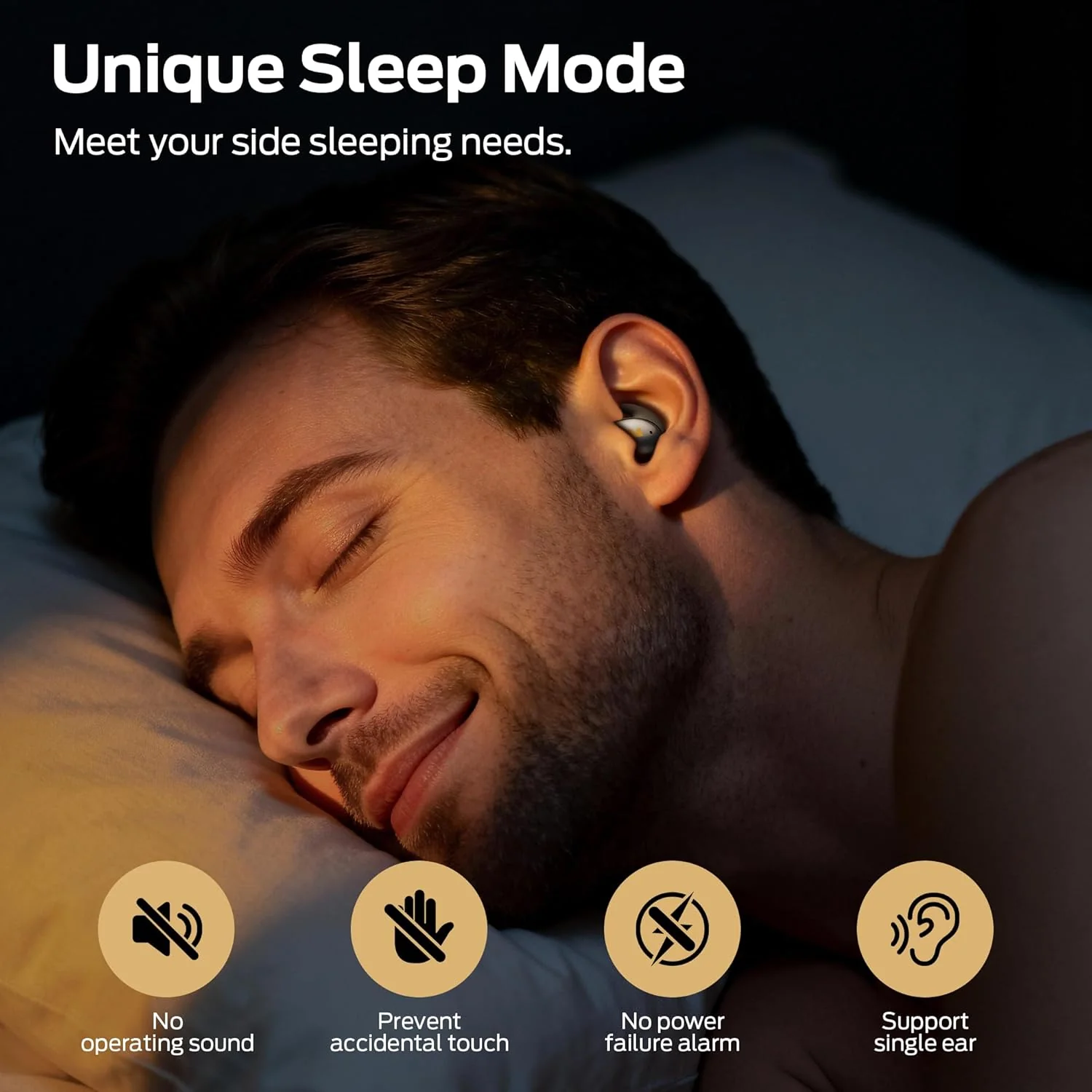 Bluetooth Handsfree Monster Sleep Ear100, TWS, Black - Image 6