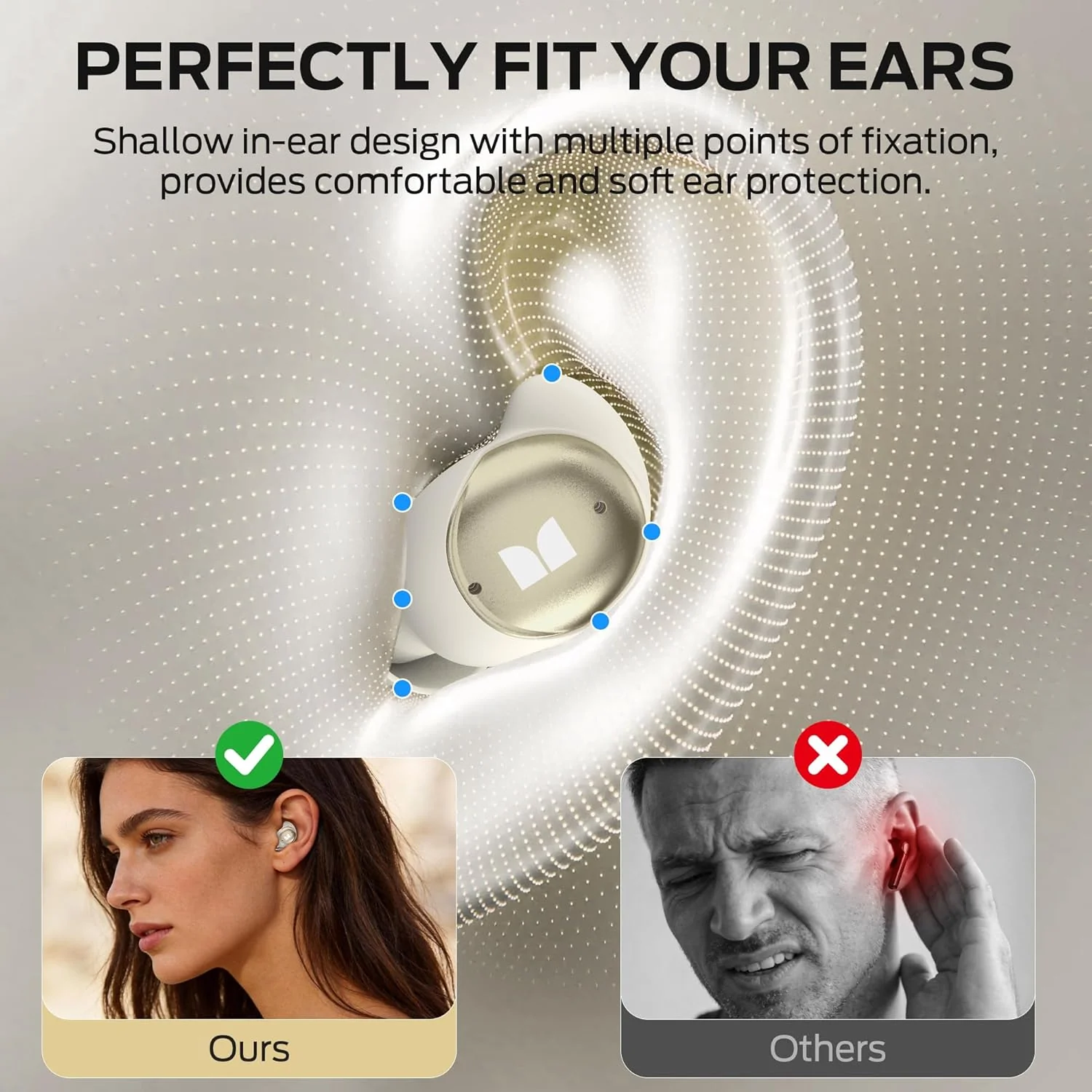 Bluetooth Handsfree Monster Sleep Ear200, TWS, ANC, Gold - Image 4