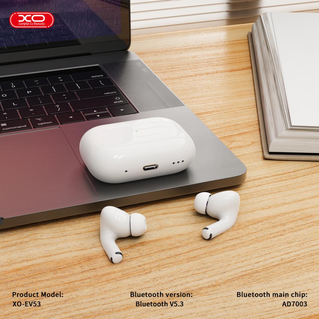 Bluetooth Handsfree XO Design EV53, TWS, ANC, White - Image 5