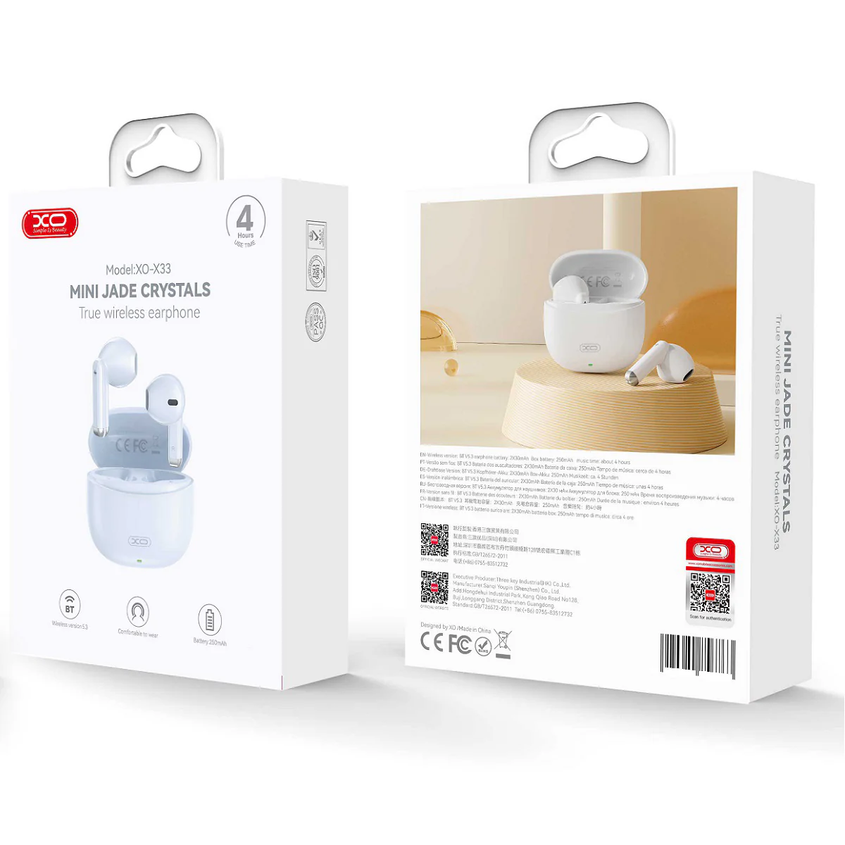Bluetooth Handsfree XO Design X33, TWS, Blue - Image 2